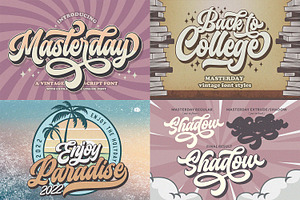 Vintage Retro Font Bundle