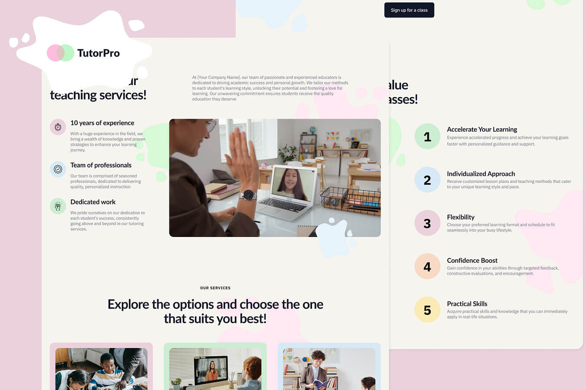 TutorPro - Education Landing Page, a Landing Page Template by EGO Creative Innovations (Photo 5 of 6)