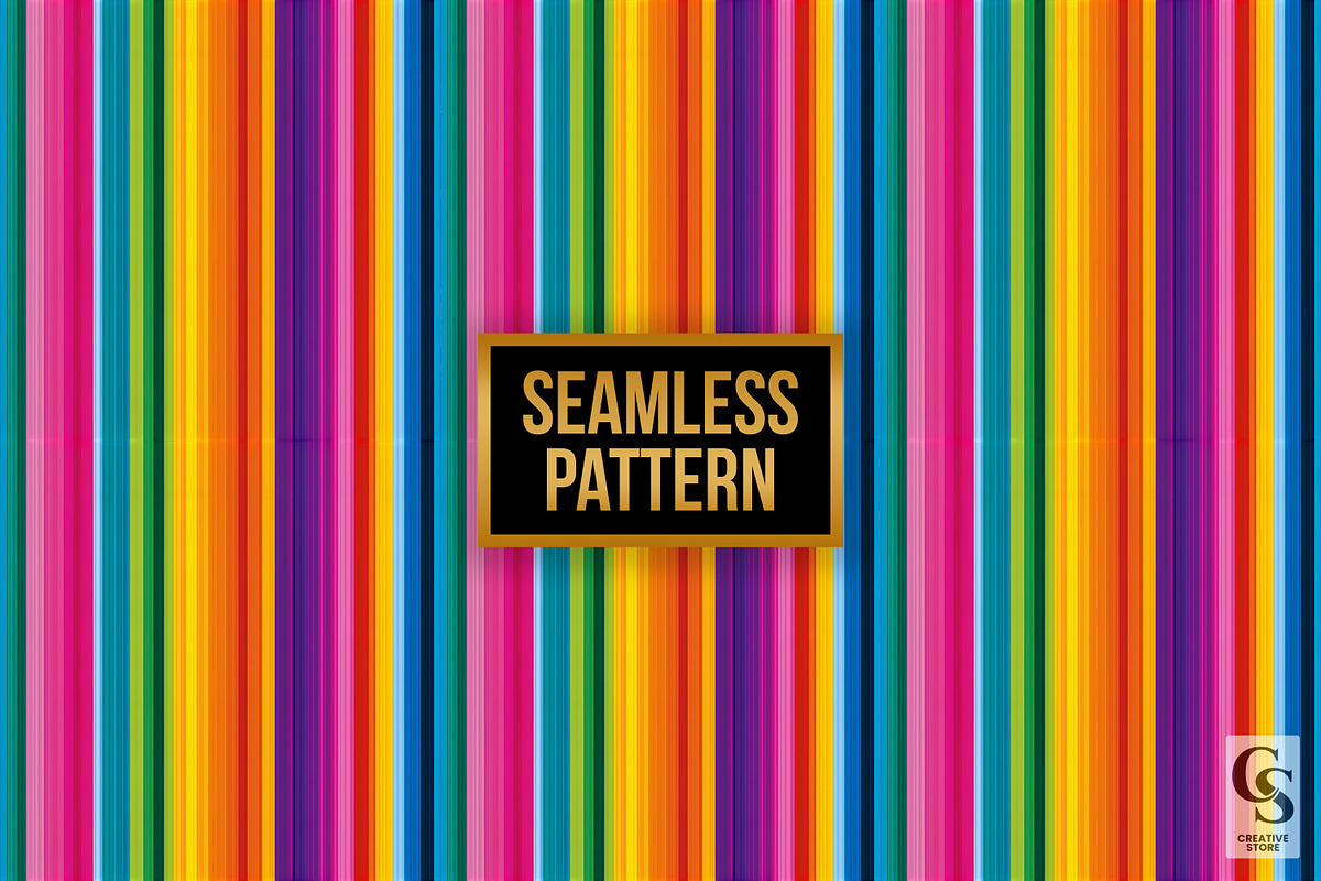 Colorful Rainbow Stripes Patterns, a Pattern Graphic by Creative Store (Photo 4 of 5)