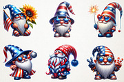 Groovy Patriotic Gnome Clipart, an Illustration by RobertsArt (Thumbnail 2 of 7)