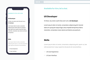 Responsive Resume / CV