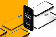 Isometric iPhone X Mock-up, an iPhone Mockup by IsometricWorld (Thumbnail 3 of 4)