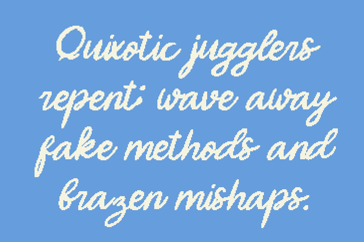 CS Danica Pixel, a Script Font by Craft Supply Co. (Photo 3 of 8)