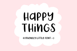 Happy Things A Hand Drawn Font