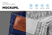 Jeans Leather Label Mockup, a Bottom Mockup by GfxFoundry (Thumbnail 3 of 7)