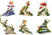 Mushroom Pathways Clipart, an Illustration by DreamArtGraphic (Thumbnail 4 of 4)