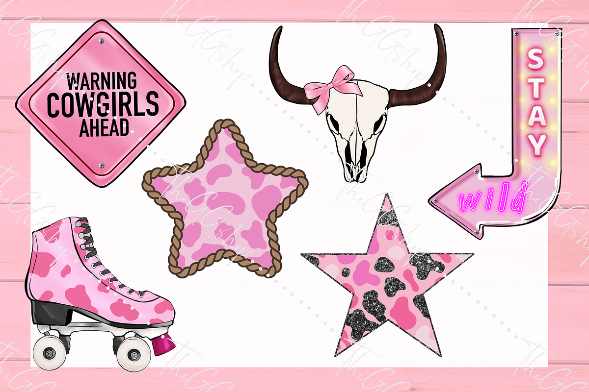 Coquette Cowgirl Clipart Set, a Seasonal Illustration by The GG Shop (Photo 6 of 6)