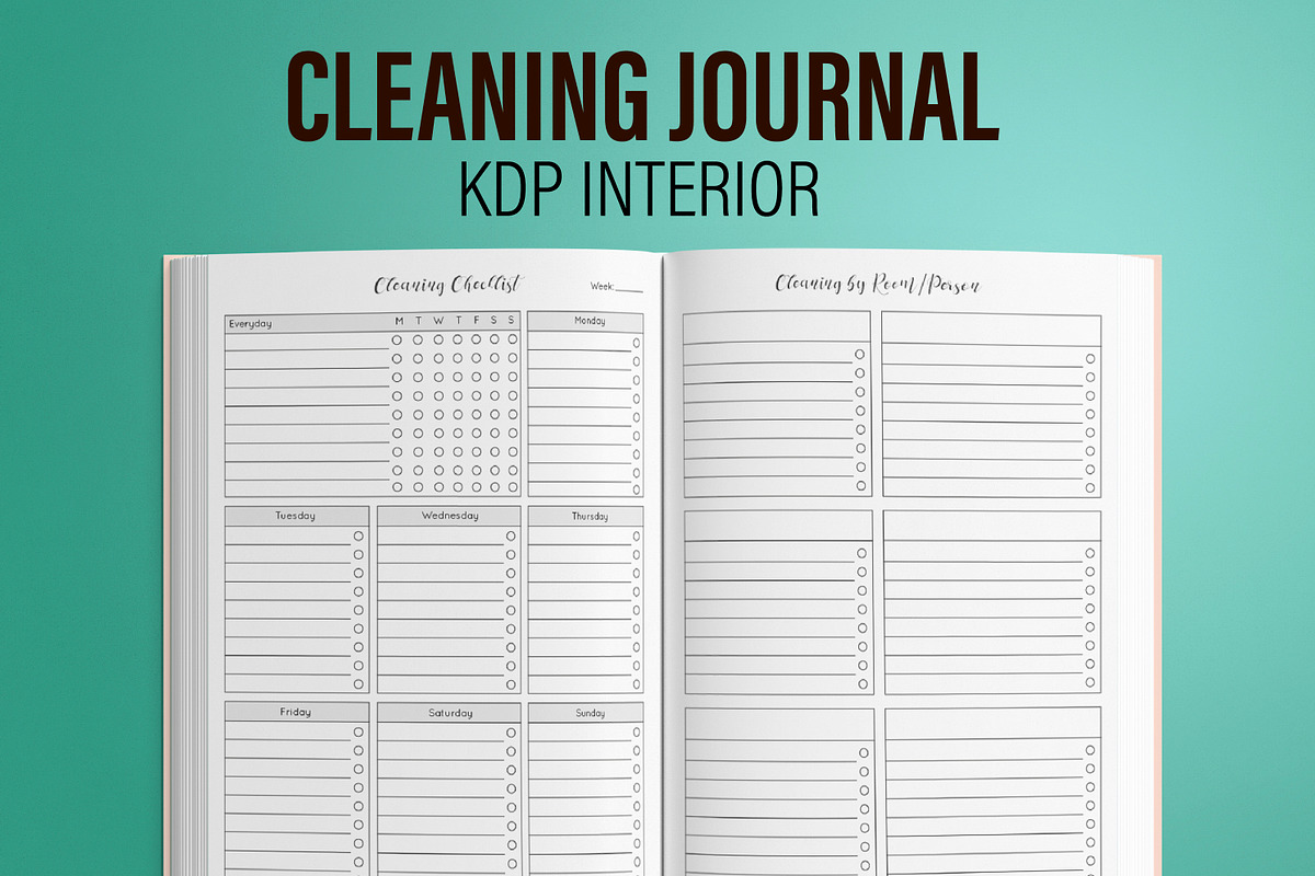 Cleaning Journal KDP Interior, a Templates & Theme by MatiArtShop (Photo 1 of 2)