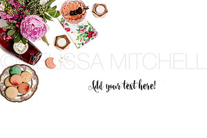 Champagne & Macarons Mockup #27