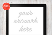 Picture in black frame mockup (.psd), a Print Template by Frisk Shop (Thumbnail 2 of 5)