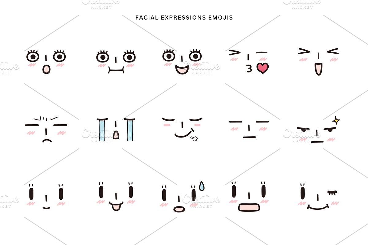 Face emotion emojis, an Emoji Icon by Pinkbrush (Photo 2 of 5)