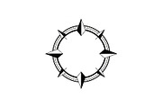 Vintage Compass Rose SVG Bundle, an Illustration by yasushie (Thumbnail 23 of 29)