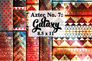 Tribal Aztec Galaxy Digital Paper, a Pattern Graphic by Digibonbons (Thumbnail 1 of 2)