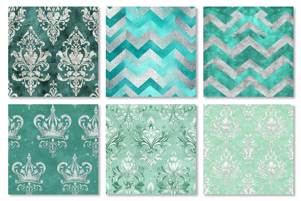 Mint Green Silver Glitter Texture, a Texture Graphic by Dream Creation (Photo 7 of 7)