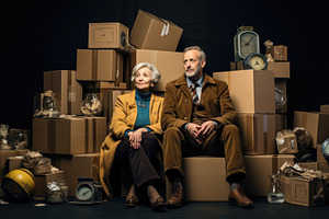 portrait of senior couple sitting on, a Photo by Iftikhar Alam