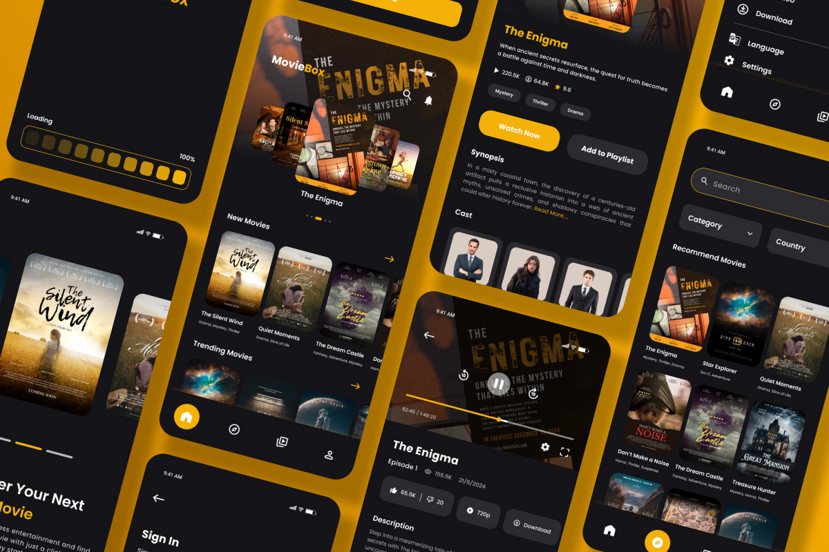 MovieBox - Movie Streaming Mobile, an App Template by productype1 (Photo 4 of 5)