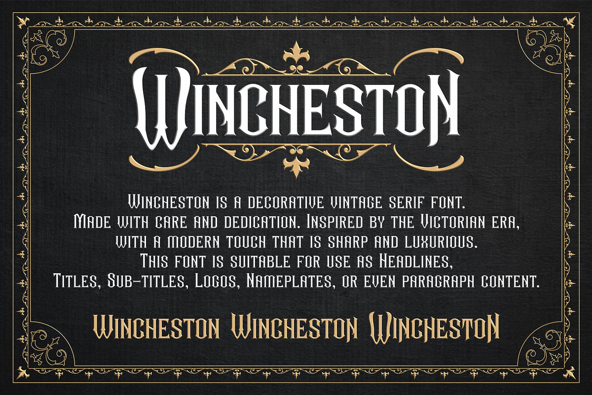 Wincheston Font, a Serif Font by Riswan Ratta (Photo 2 of 13)
