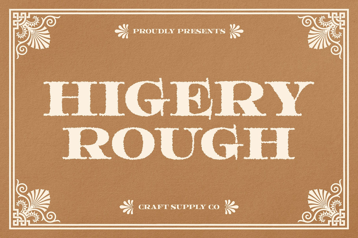 Higery Rough, a Serif Font by Craft Supply Co. (Photo 1 of 8)