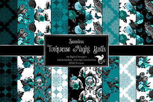 Turquoise Night Birds