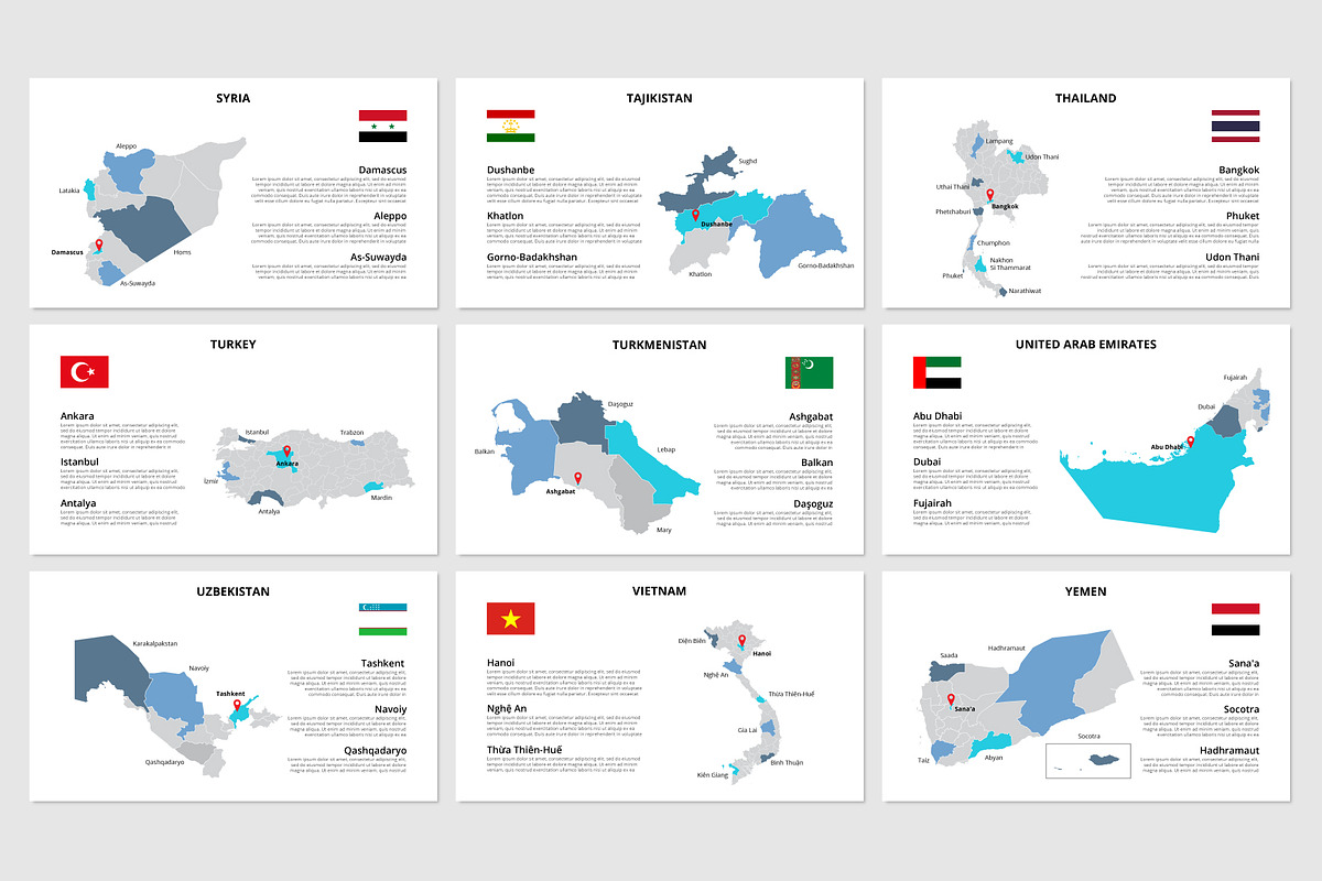 Animated Asia PowerPoint Maps, a Presentation Template by Abert (Photo 7 of 7)