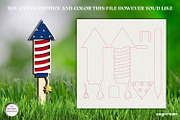 Patriotic Garden Stackes Bundle, a Decorative Illustration by svgocean (Thumbnail 9 of 14)