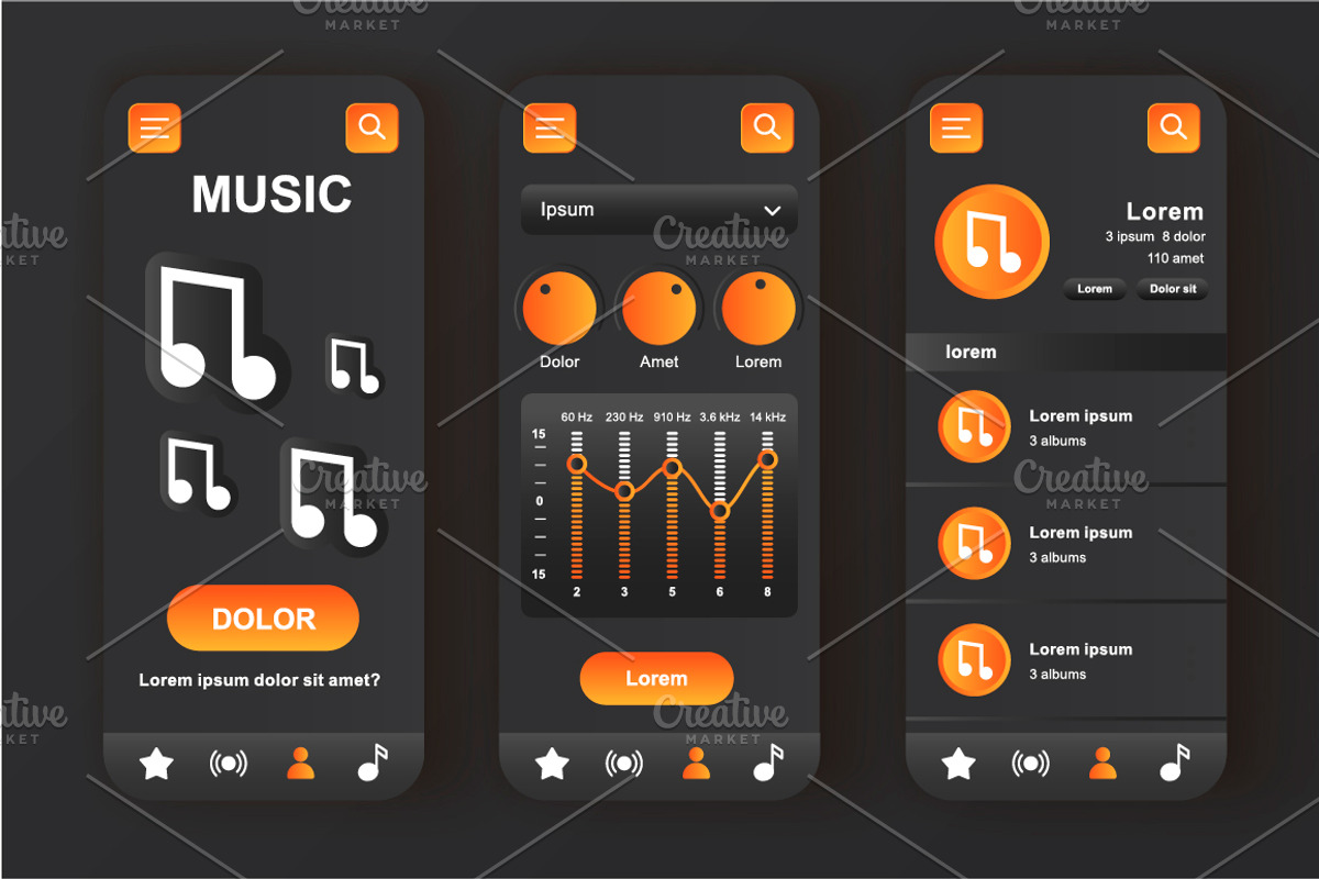 Unique Mobile App UI Kit, an App Template by alexdndz (Photo 18 of 36)