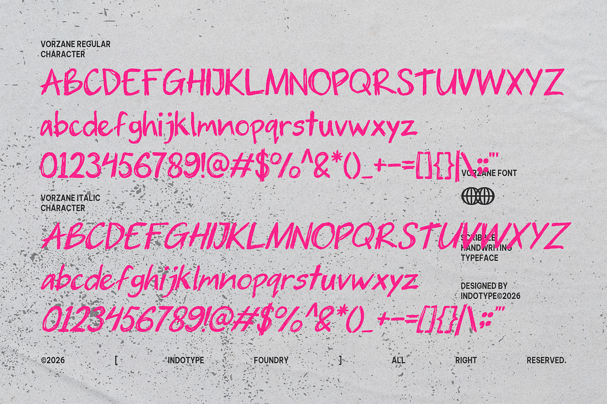 Vorzane - Scribble Handwriting Font, a Handwritten Font by Indotype Foundry (Photo 6 of 10)
