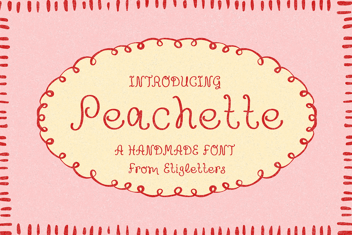 Peachette - A Playful Font, a Handwritten Font by etigletters (Photo 1 of 7)