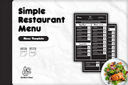 Simple Restaurant Menu, a Print Template by Isnanstuff (Thumbnail 1 of 3)