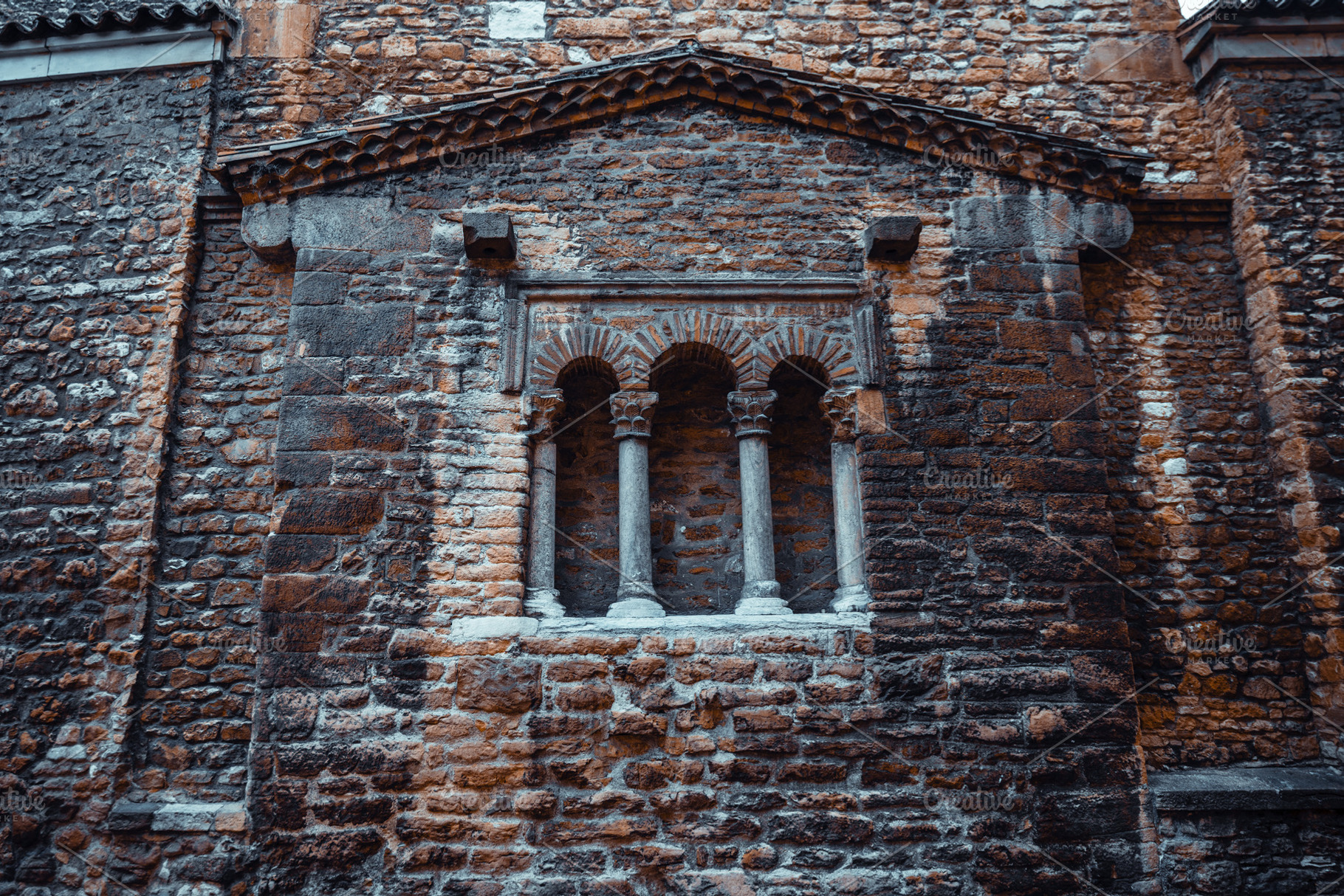 Romanesque arched window Asturias, an Architecture Photo by SkyNext