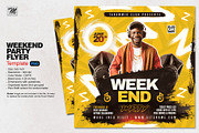Weekend Party Flyer Template, a Flyer Template by Tarommir (Thumbnail 1 of 3)