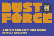 Dust Forge Chunky Sans Display Font, a Sans Serif Font by Letterhend Studio (Thumbnail 1 of 9)