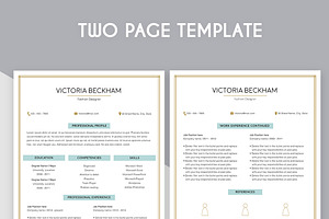 Resume Template Victoria Beckham