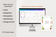 Canva Digital Meal Planner, a Design Template by Makii Templates (Thumbnail 3 of 6)