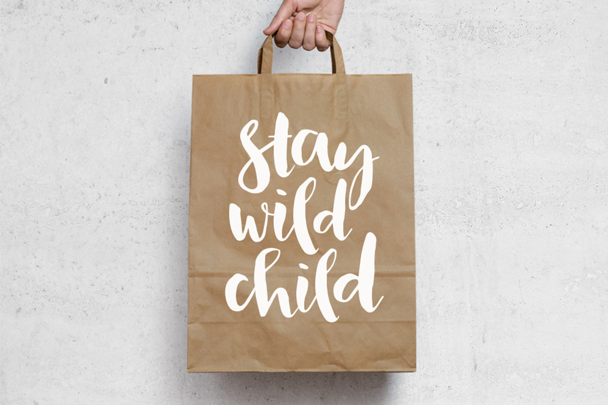 Modern brush font, Olive Sky preview 2