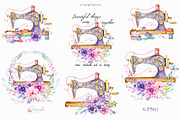 SEWING WATERCOLOR CLIPART, an Illustration by CaraulanStore (Thumbnail 2 of 8)