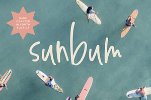 Sun Bum + Pelicano, a Handwritten Font by Bruised Goods