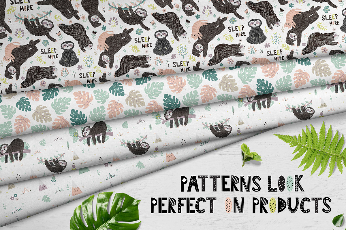 Sleep More Sloths Graphic Pack, an Animal Illustration by Gulnara Sabirova (Photo 3 of 8)