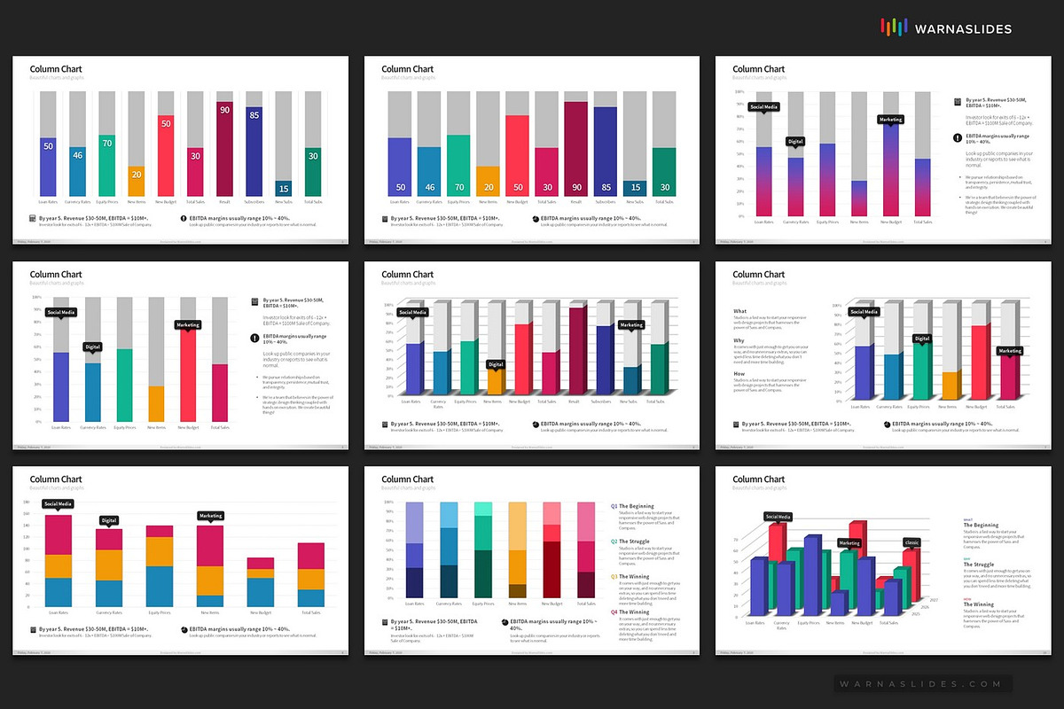 PowerPoint Charts & Graphs, a Presentation Template by Warna Works (Photo 4 of 40)