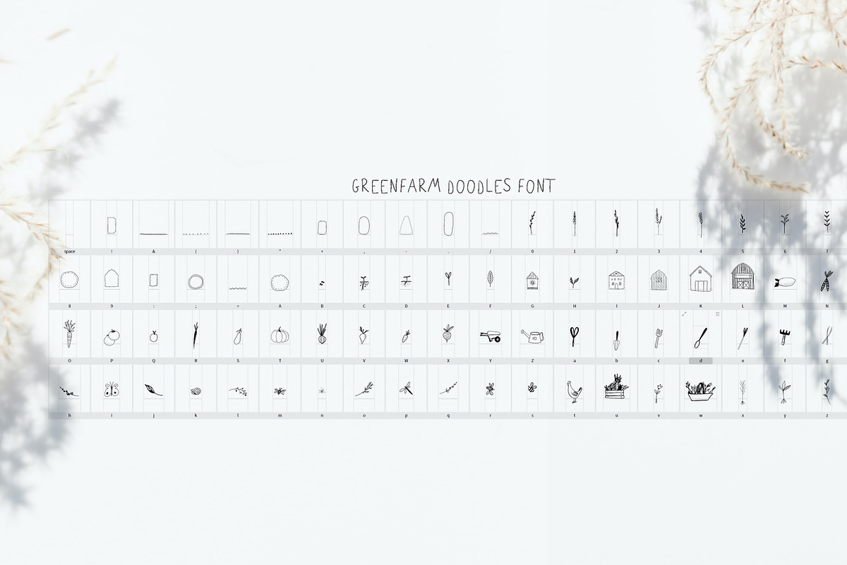 Greenfarm Rustic Font Logos Doodles, a Sans Serif Font by LABFcreations (Photo 13 of 17)