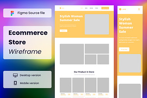 E-commerce Store Wireframe Website