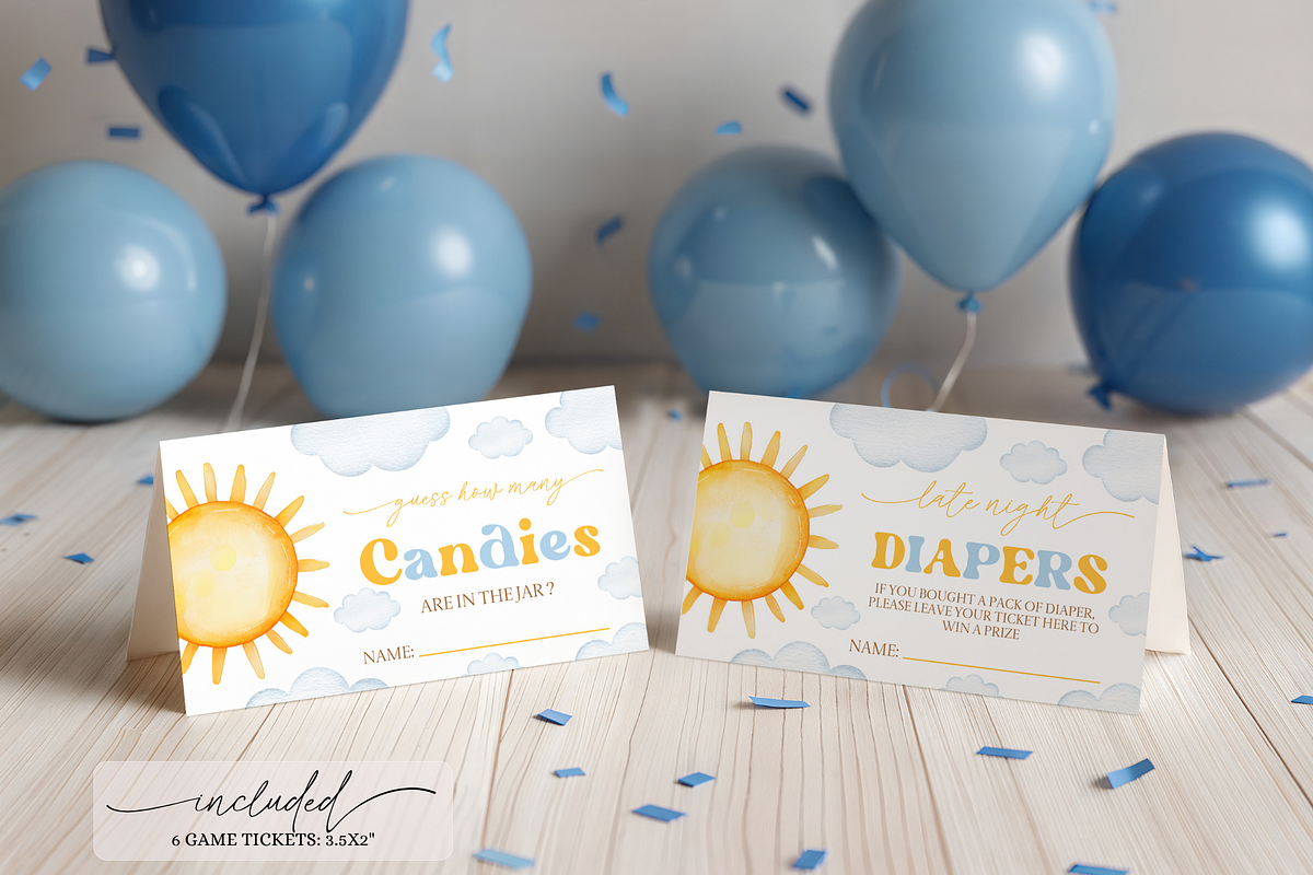 Little Sunshine Baby Shower Games, a Templates & Theme by VeliusCreativeStudio (Photo 4 of 6)