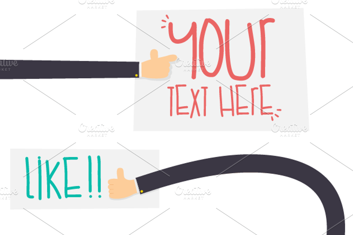 Vector set of hands preview 2