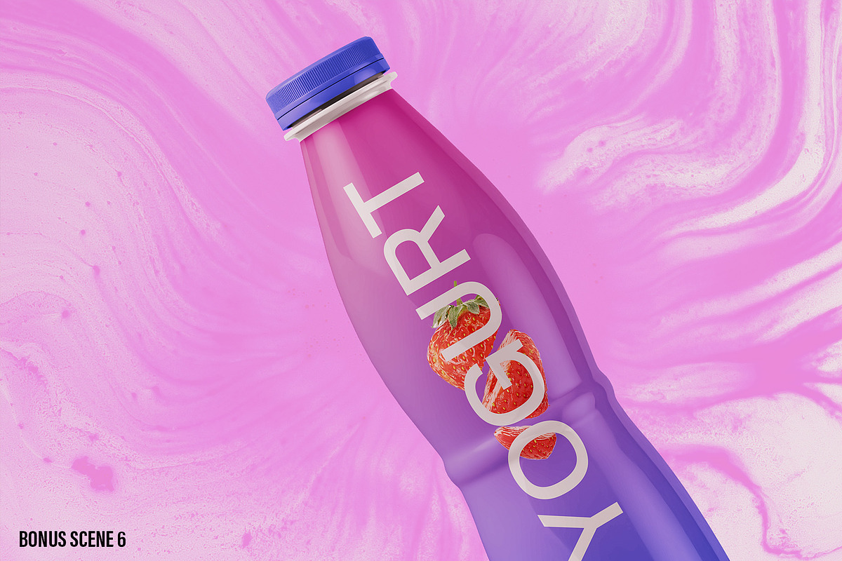 Bottle with Splash Mockup - 7 Views, a Packaging Mockup by Illusiongraphic (Photo 14 of 25)
