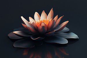 AI-generated image of a lotus, a Photo by Pavel_design