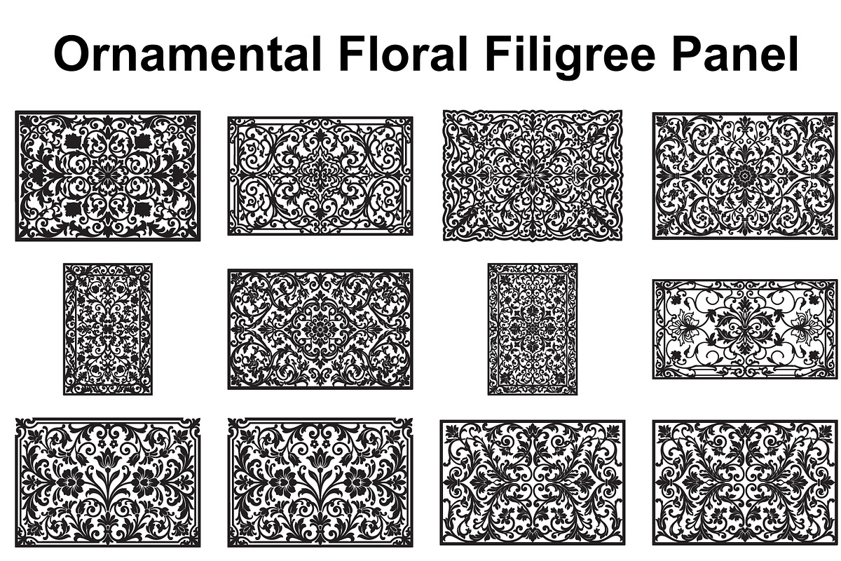 Vintage Floral Filigree Panel, an Object Graphic by Creativeshirt (Photo 1 of 3)