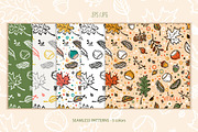 Autumn Floral Patterns & Cliparts, a Pattern Graphic by AllNikArt (Thumbnail 2 of 5)