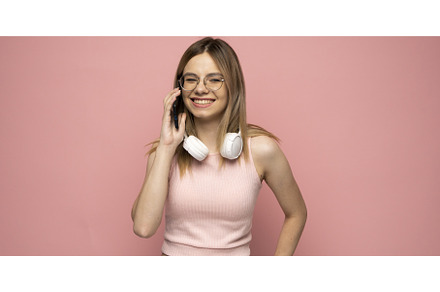 Portrait of a cute happy girl in, a Person Photo by volodymyrshtun13795