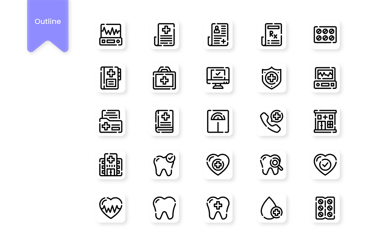 Healthcare Icons, a Duotone Icon by HacaStudio (Photo 2 of 3)