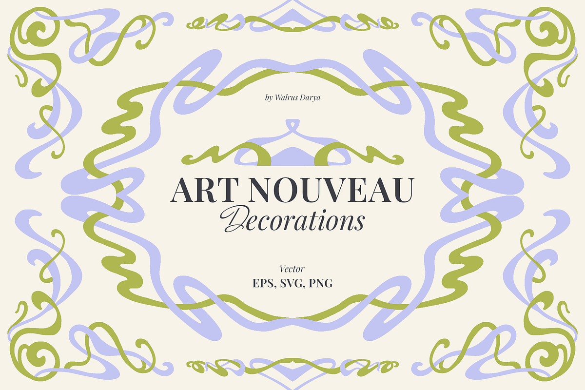 Art Nouveau Decorations, an Object Graphic by Walrus Darya (Photo 1 of 10)